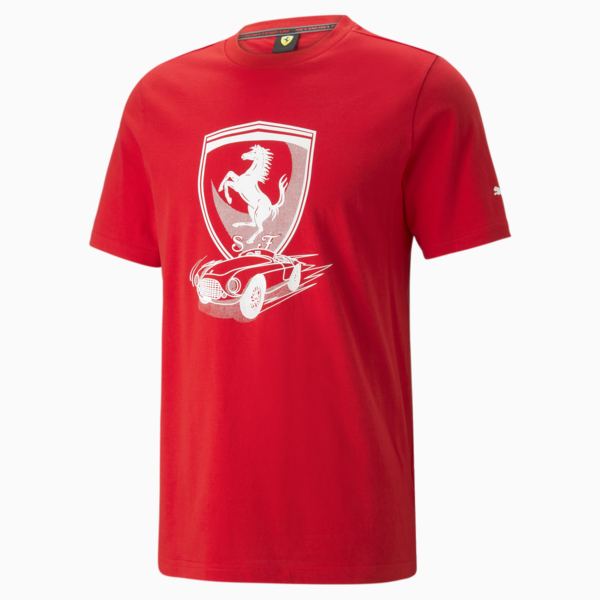 Scuderia Ferrari Race Big Shield Tonal Tee Men, Rosso Corsa, large-ZAF