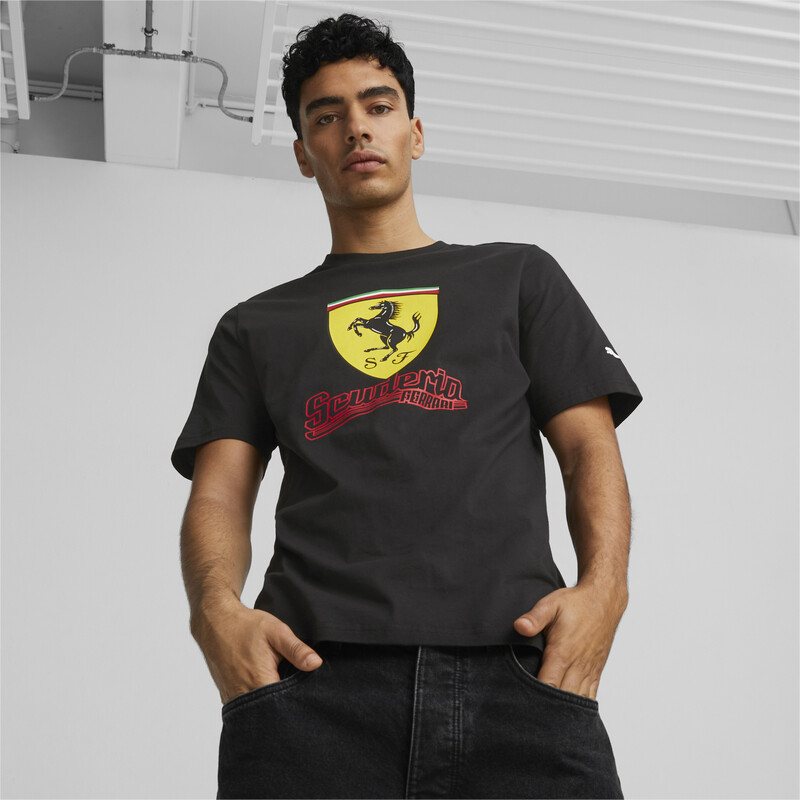 

Men's PUMA Ferrari Race Big Shield Heritage Regular Fit T-Shirt, Black