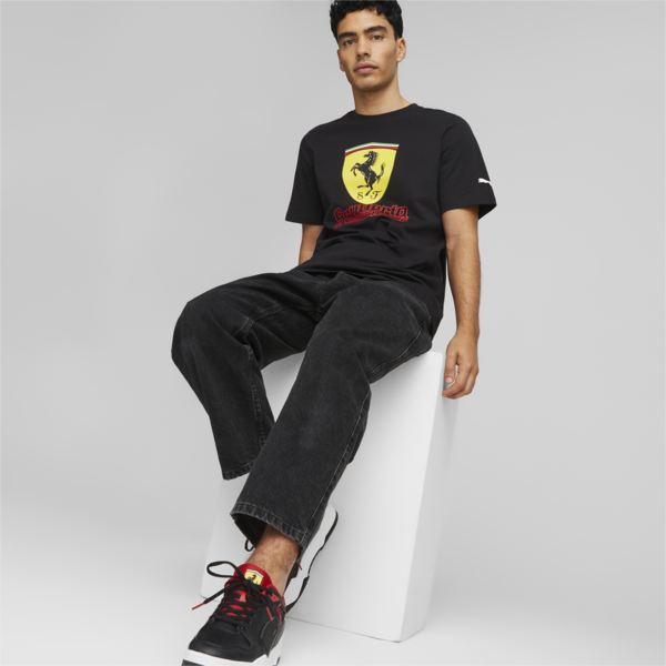 Scuderia Ferrari Heritage Tee Men, PUMA Black, large-ZAF