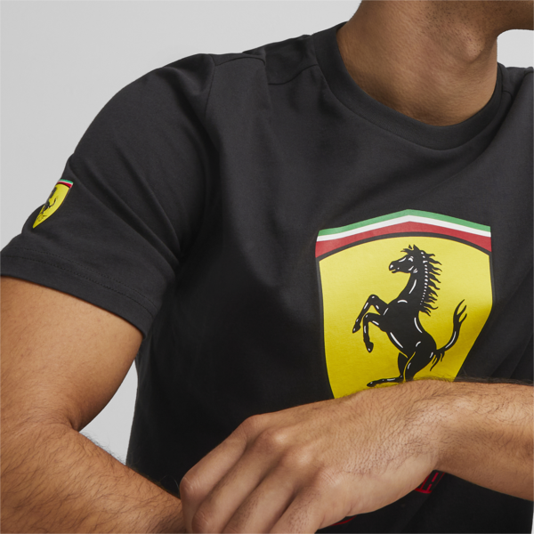 Scuderia Ferrari Heritage Tee Men, PUMA Black, large-ZAF