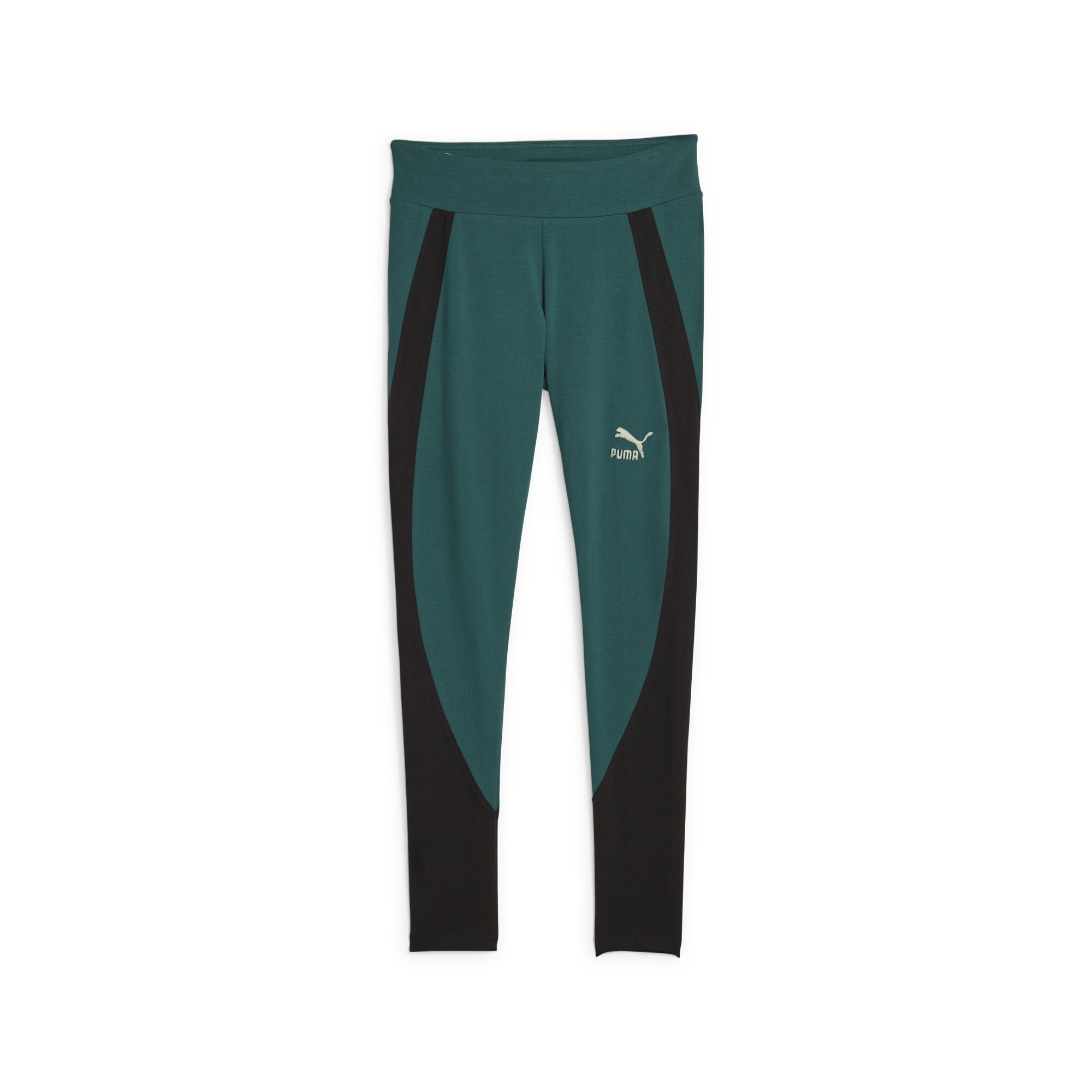 Women's PUMA Classics Block Leggings Women In Green, Size Small