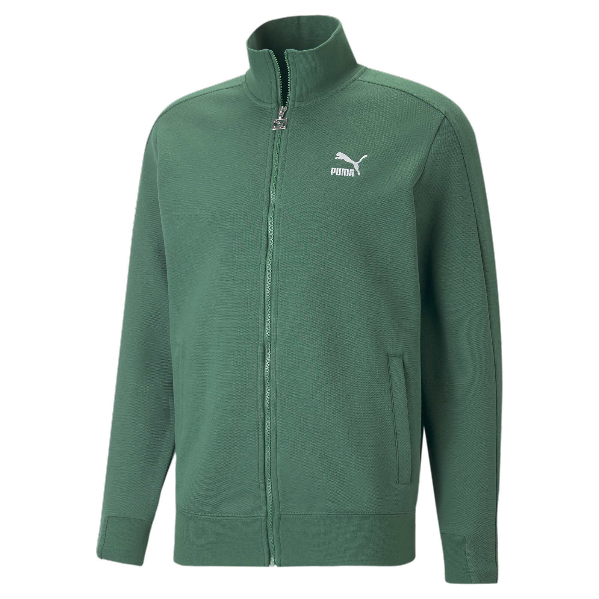 Men's Puma T7 Track Jacket, Green, Size XS, Clothing