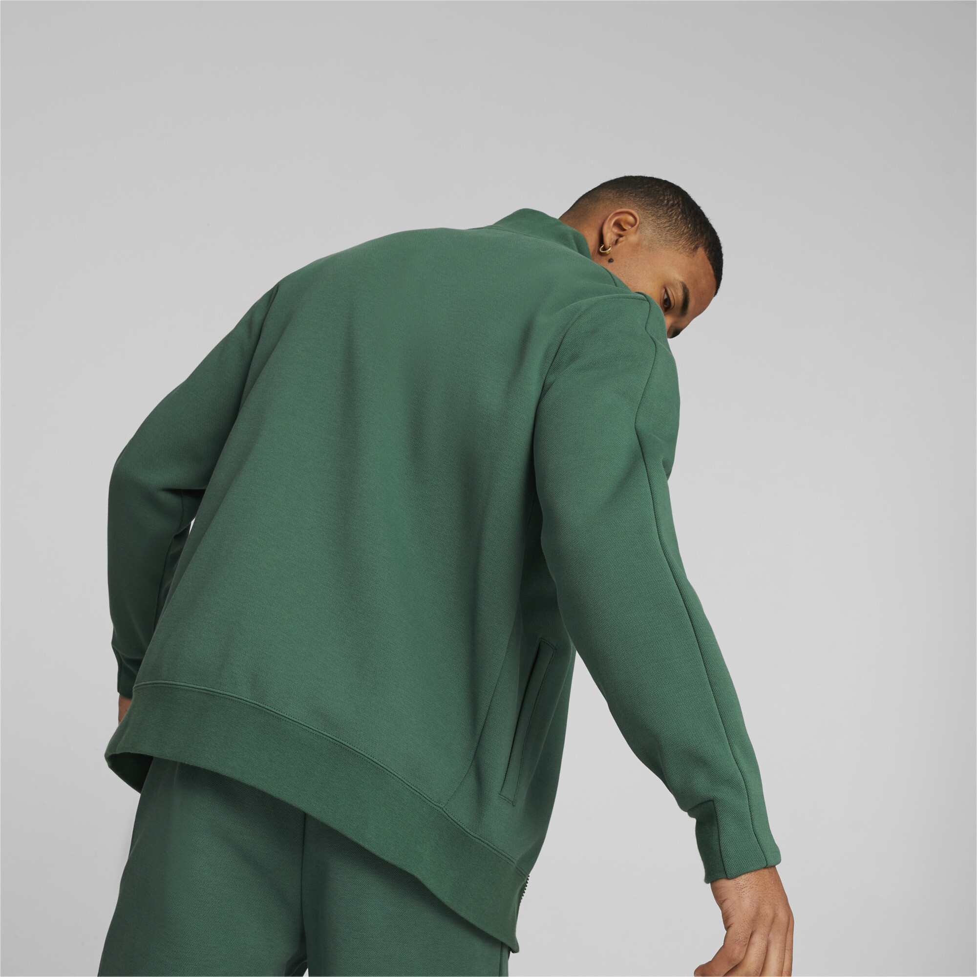 Men's PUMA T7 Track Jacket Men In 40 - Green, Size XS