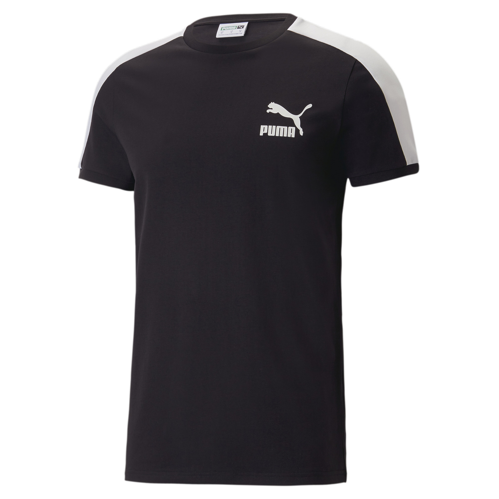 Men's Puma T7 Iconic T-Shirt, Black, Size M, Clothing