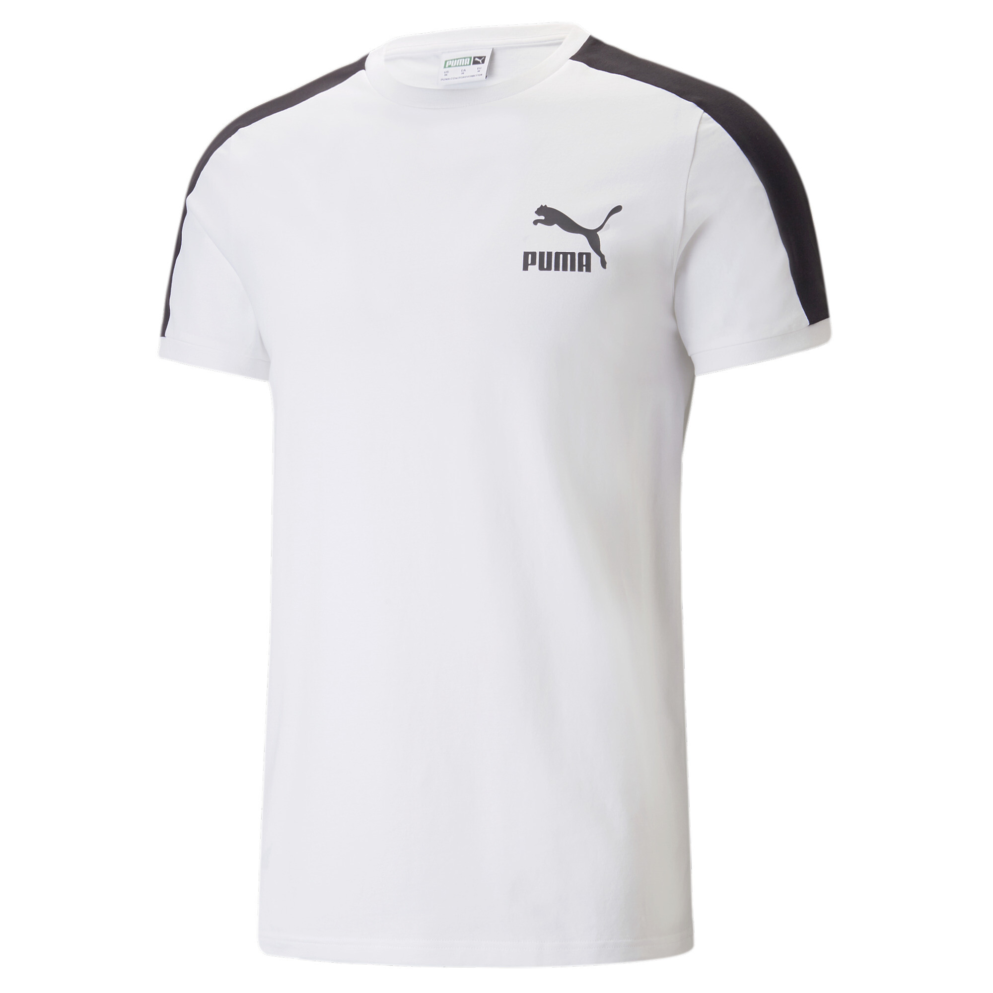 Men's Puma T7 Iconic T-Shirt, White, Size S, Clothing