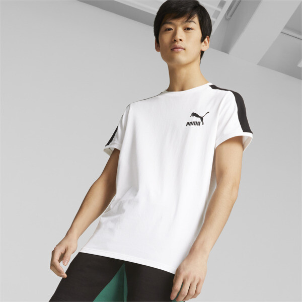 Remera deportiva para hombre T7 Iconic, PUMA White, swatch-ARG