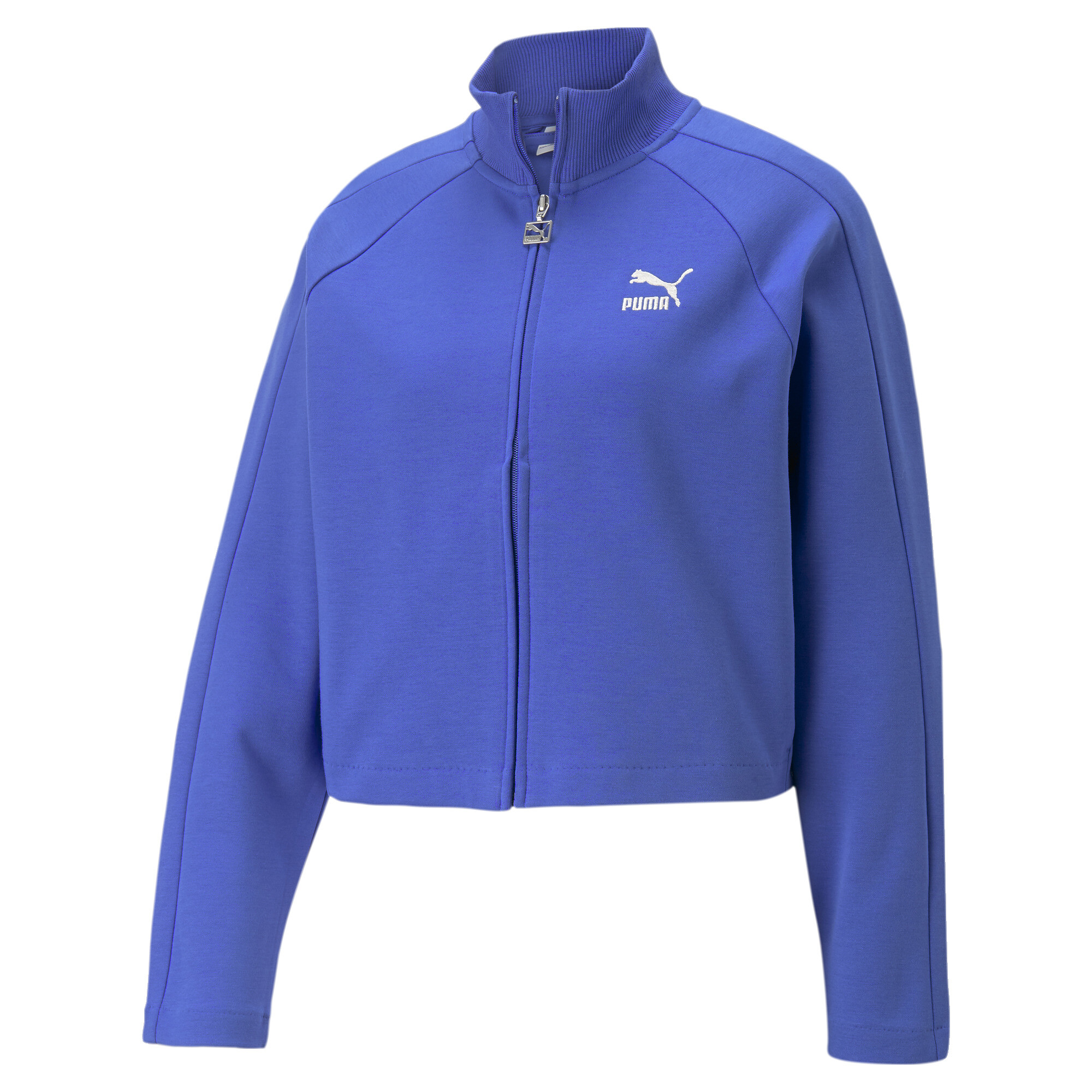 Women's PUMA T7 Track Jacket Women In Blue, Size Large
