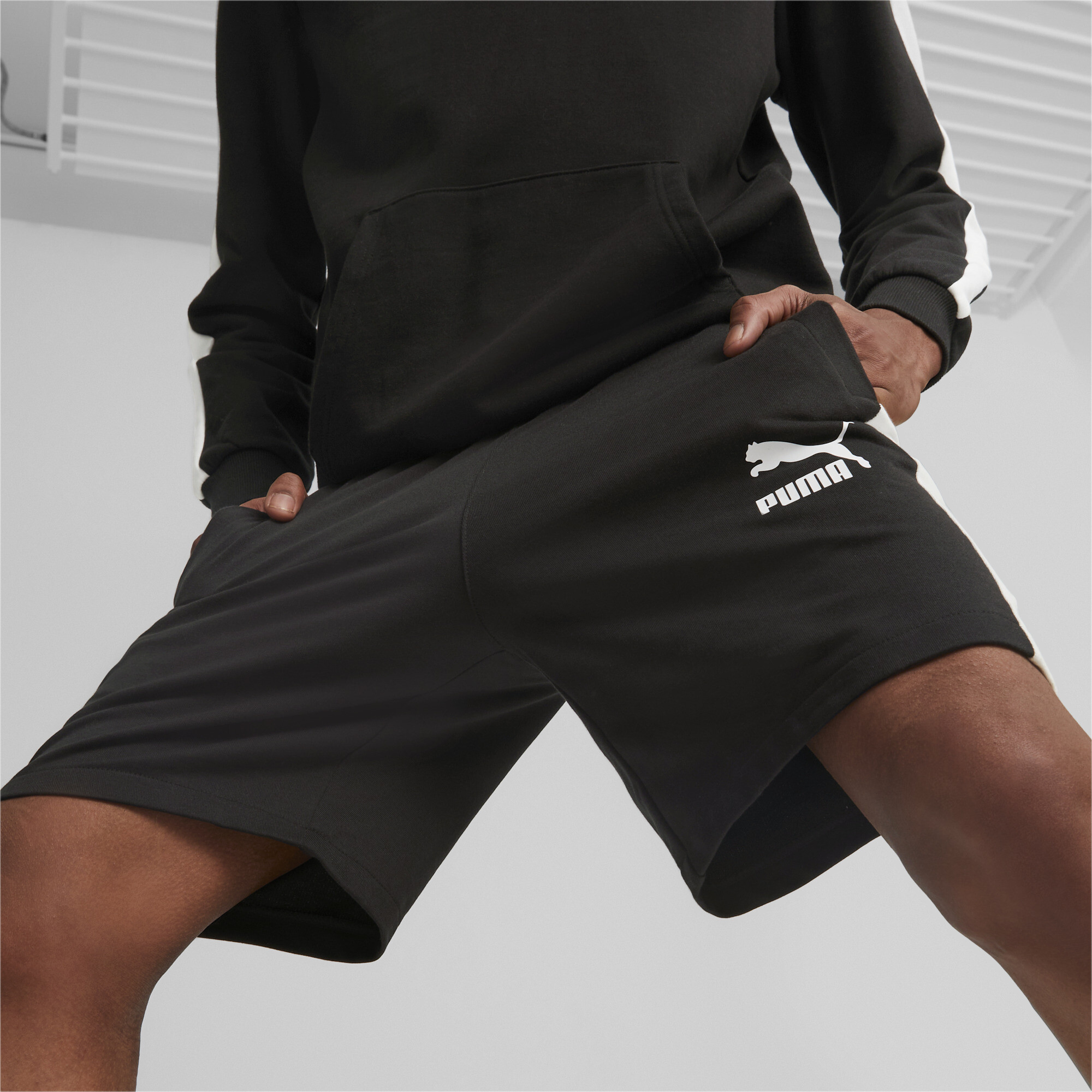 Men's PUMA T7 Iconic Shorts Men In Black, Size Large