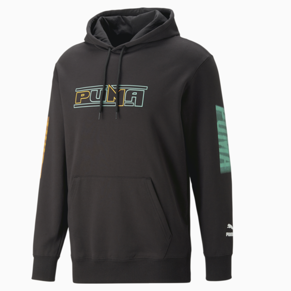 Sudadera con  gorra para hombre SWxP Graphic, PUMA Black, large-MEX