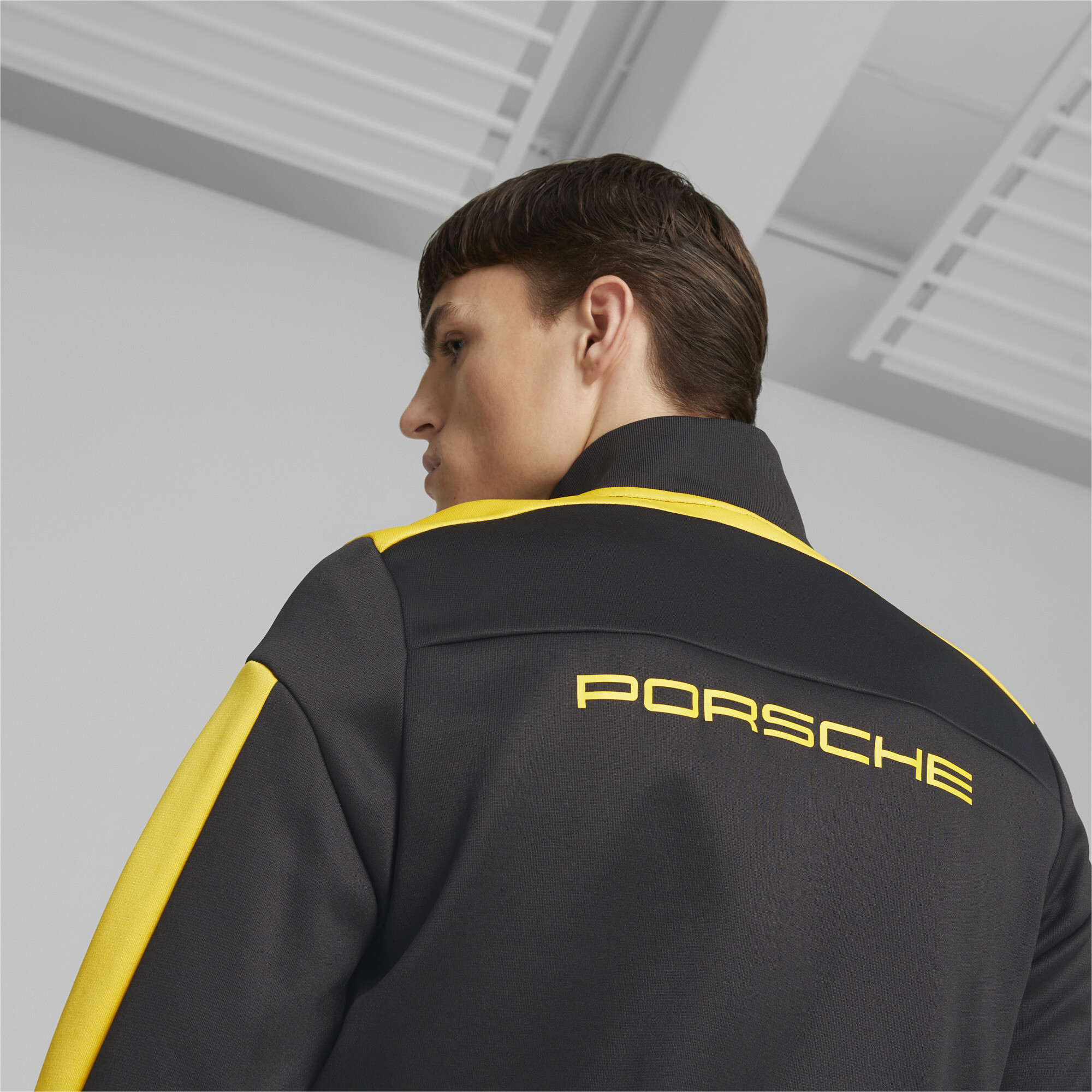 Men's PUMA Porsche Legacy MT7 Track Jacket Men In 10 - Black, Size Medium