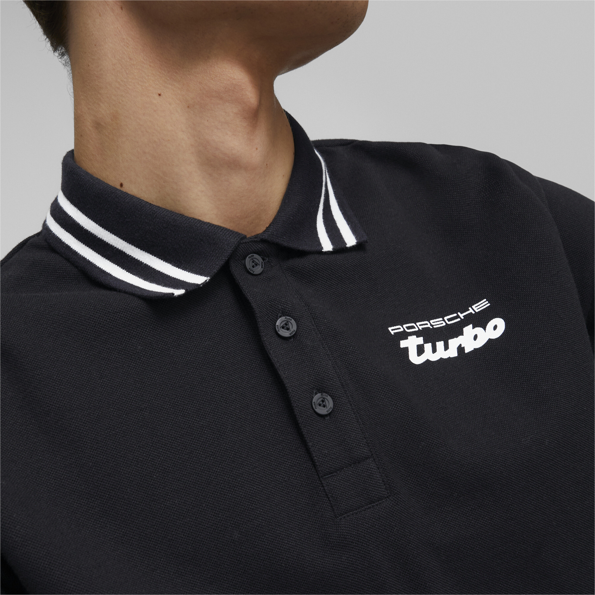 Men's PUMA Porsche Legacy Polo Shirt Men In Black, Size Medium