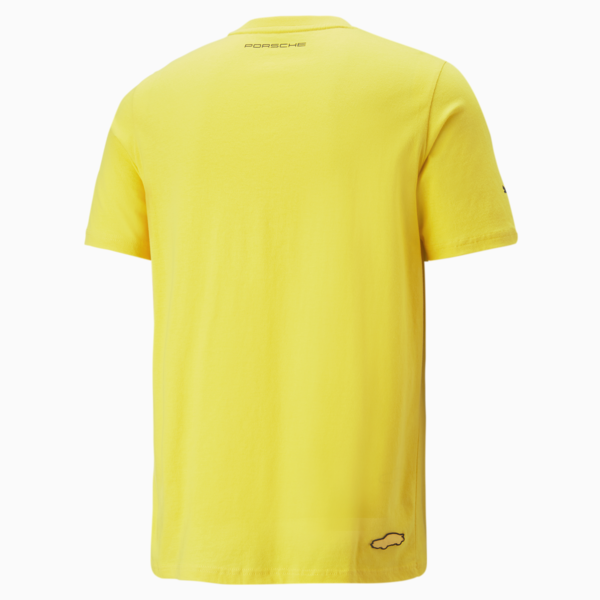 Porsche Legacy Logo Tee Men, Lemon Chrome, large-ZAF