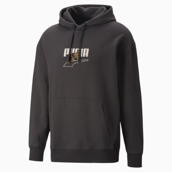 DOWNTOWN Graphic Hoodie Men, PUMA Black, large-ZAF
