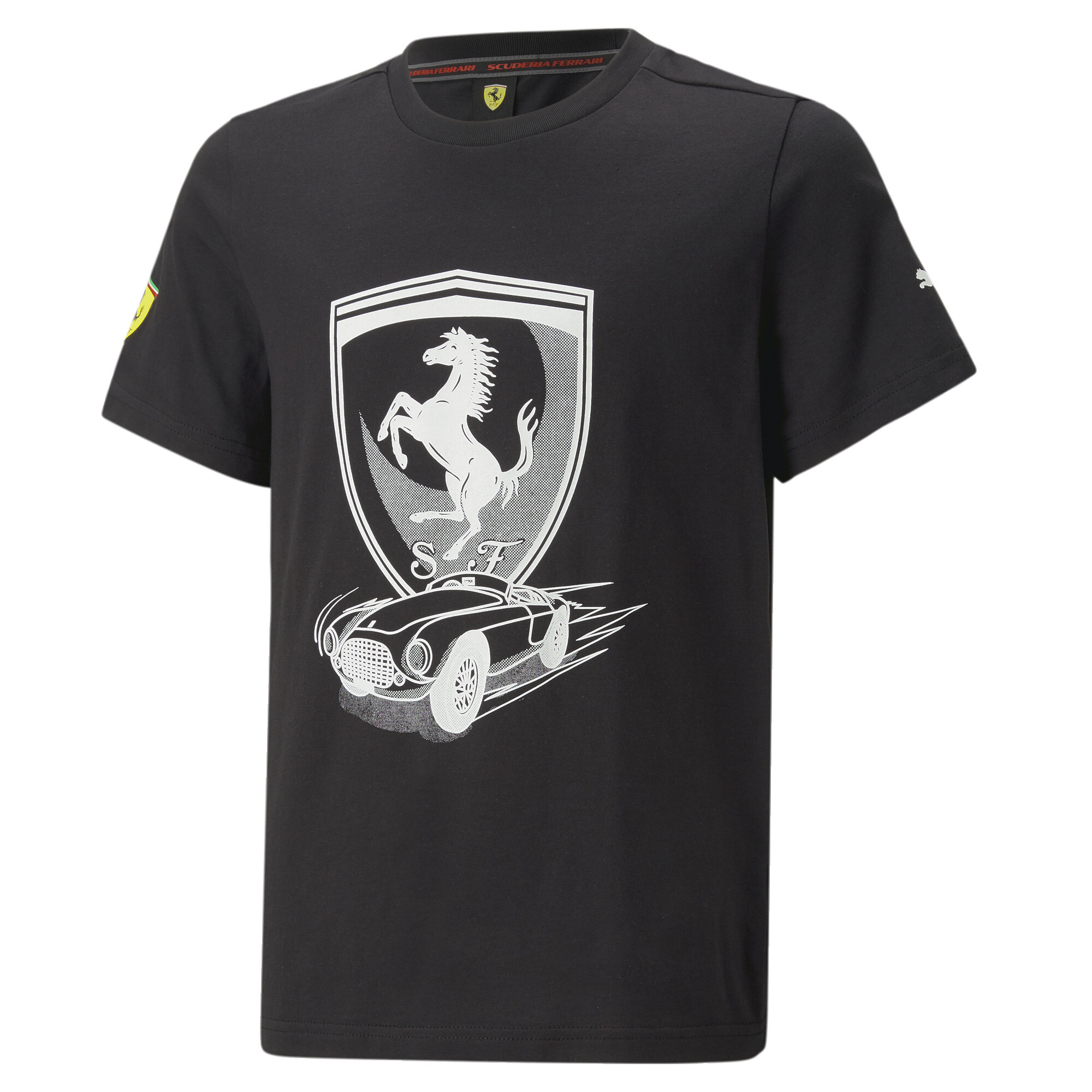 Puma Scuderia Ferrari Race Tee Youth, Black, Size 13-14Y, Clothing