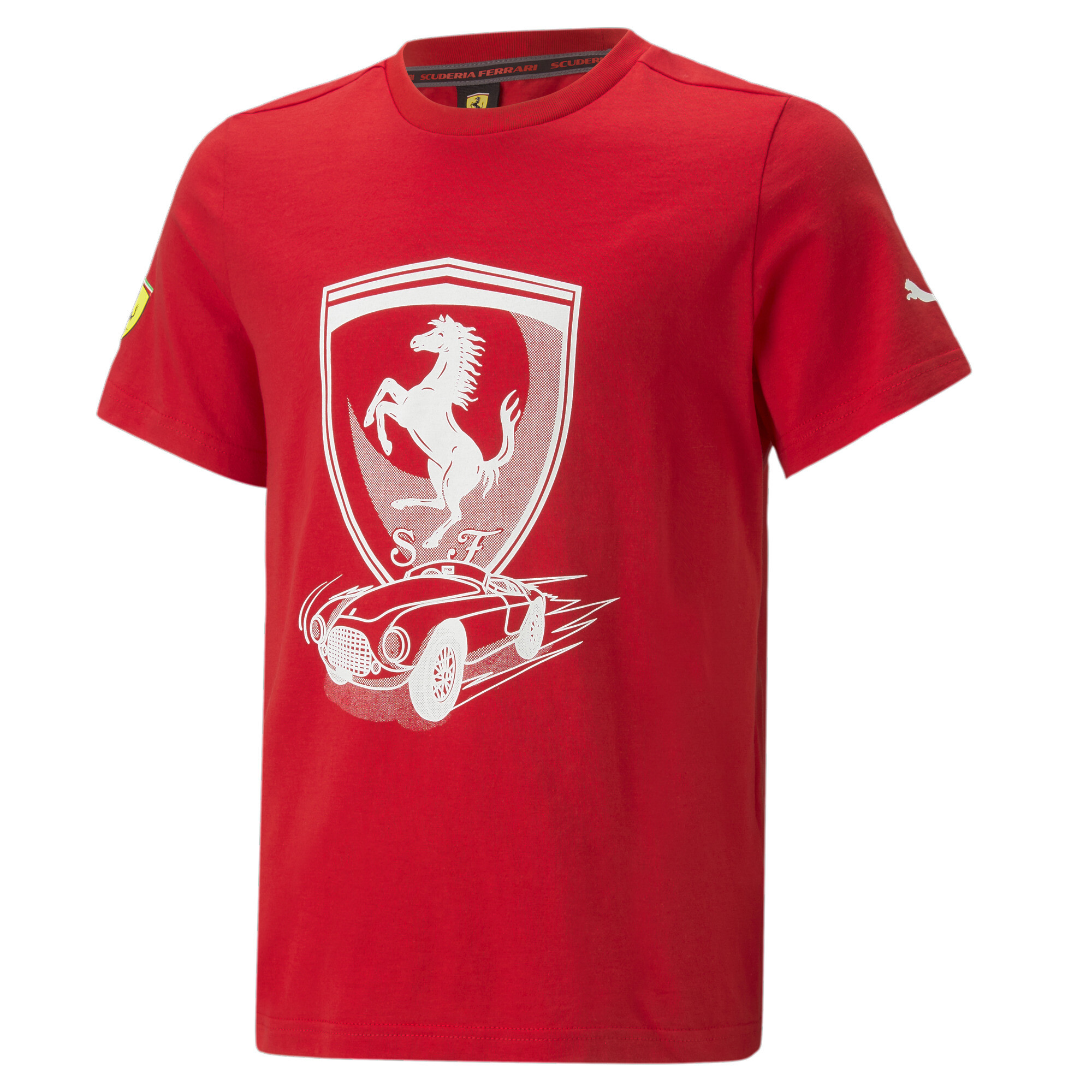 Puma Scuderia Ferrari Race Tee Youth, Red, Size 9-10Y, Clothing