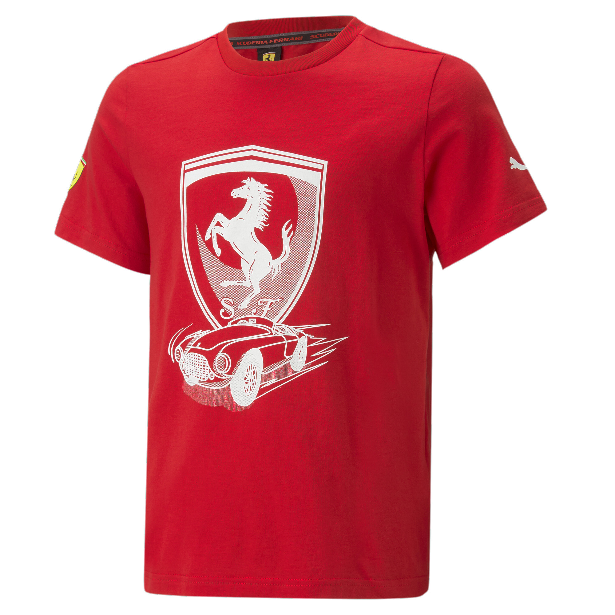 Puma Scuderia Ferrari Race Tee Youth, Red, Size 11-12Y, Clothing