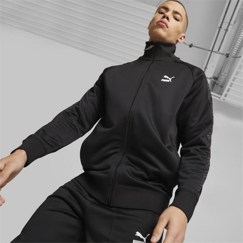 PUMA T7 Trend 7Etter Unisex Relaxed Fit Track Jacket, Black