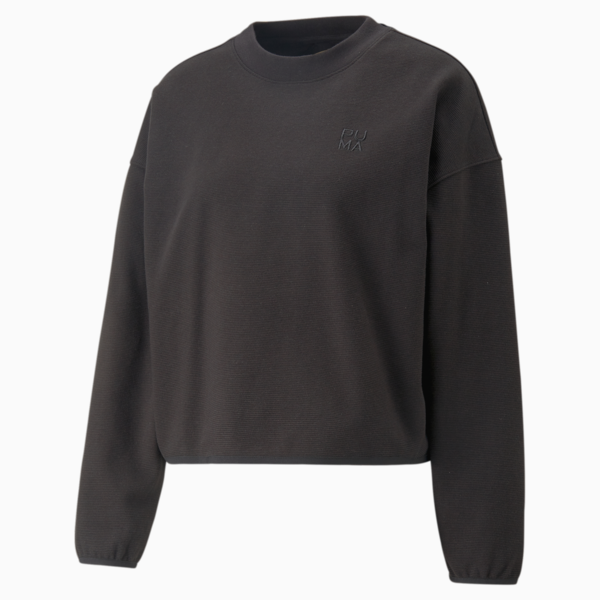 Buzo de cuello perkins Infuse para mujer, PUMA Black, large-ARG