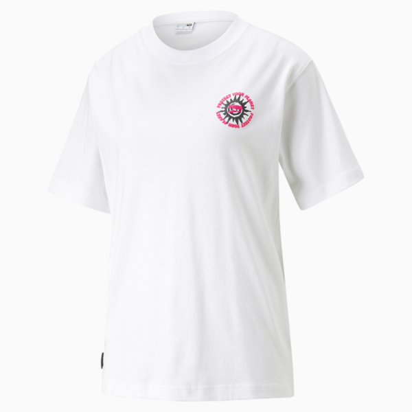 Remera gráfica holgada Downtown para mujer, PUMA White, large-ARG