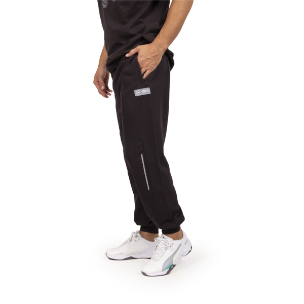 Pantalones con logo de equipo para hombre de Mercedes-AMG Petronas Motorsport, PUMA Black, large-ARG