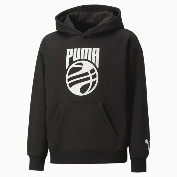 Posterize Basketball Hoodie Youth, PUMA Black, large-ZAF