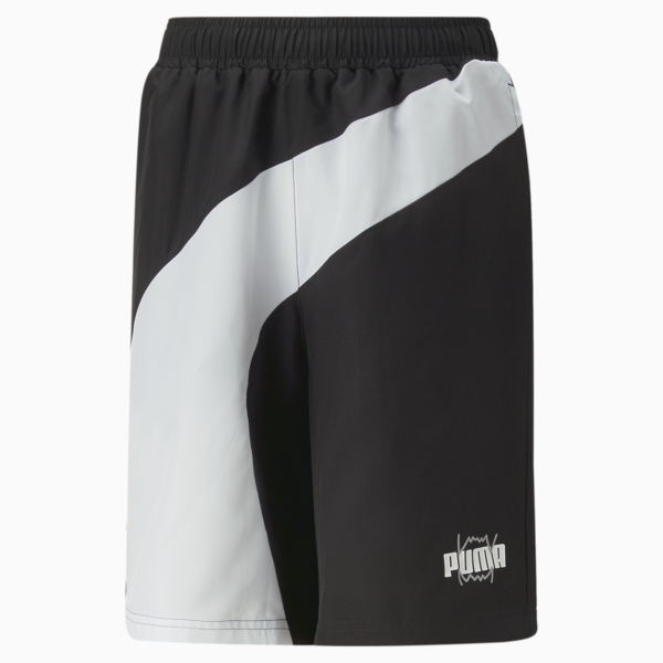 Clyde Basketball Shorts Youth, PUMA Black, large-ZAF