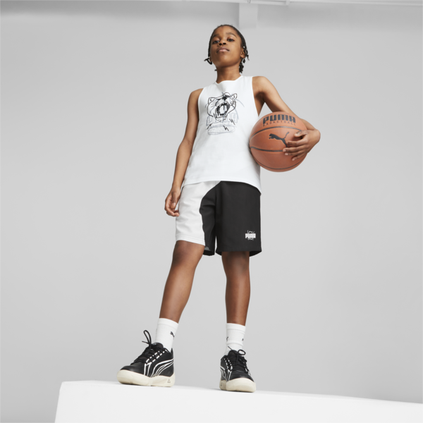 Clyde Basketball Shorts Youth, PUMA Black, large-ZAF