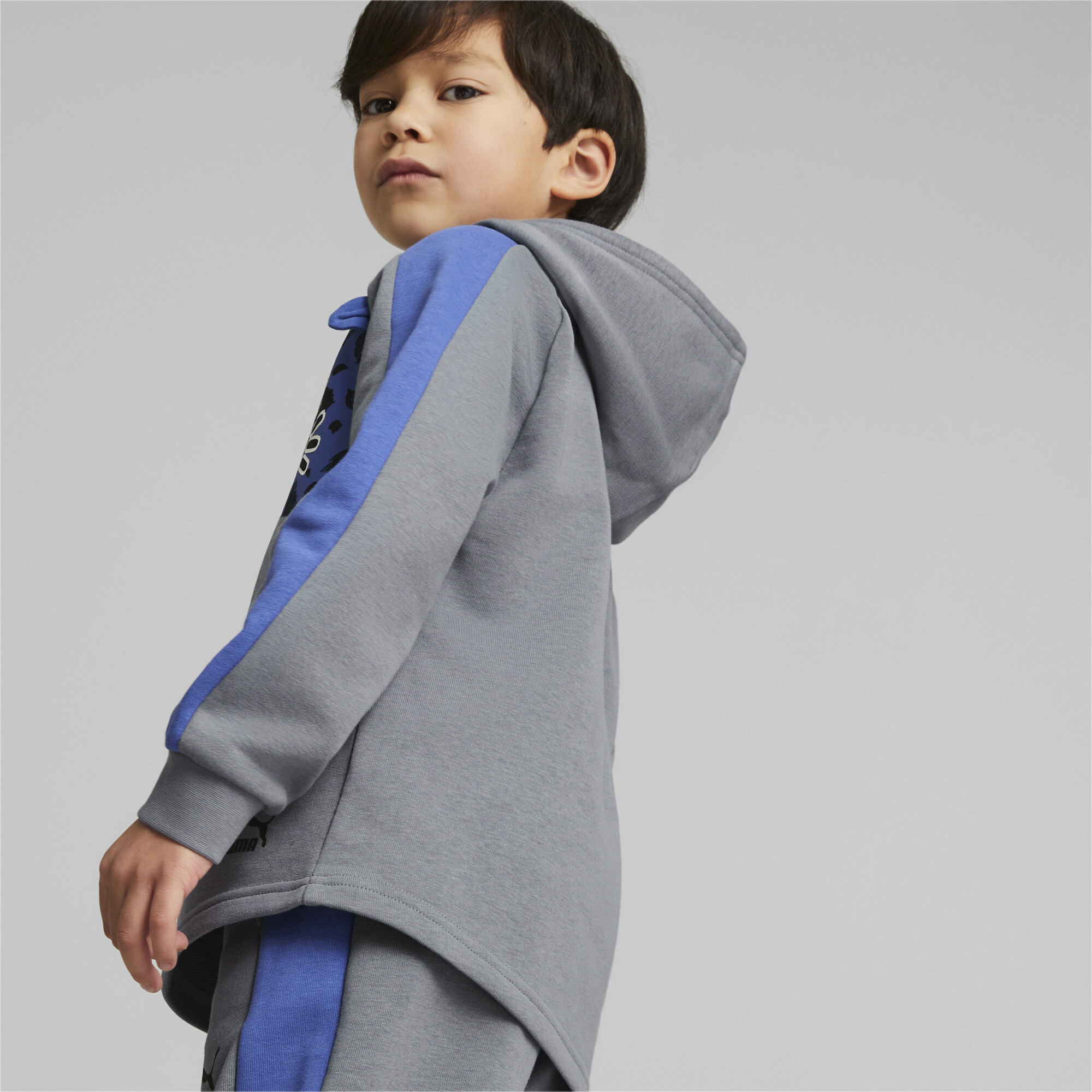PUMA MATES T7 Hoodie Kids In Gray, Size 3-4 Youth