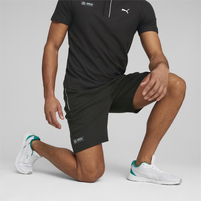 Men's PUMA Mercedes AMG Petronas F1 Regular Fit Cotton Shorts in Black size M