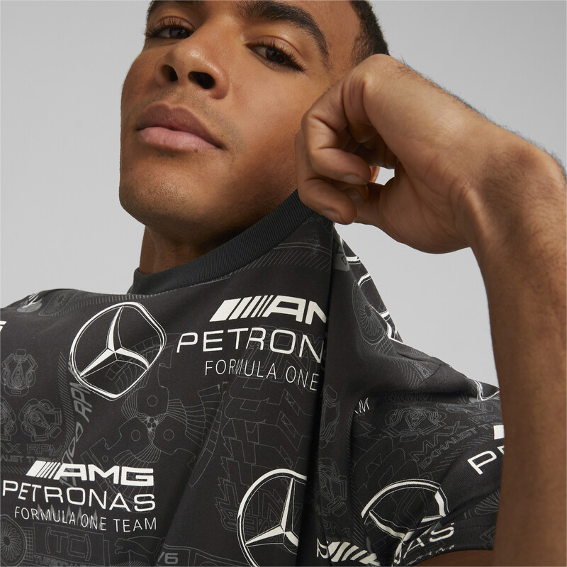 

Men's PUMA Mercedes AMG Petronas F1 All Over Print Regular Fit T-Shirt