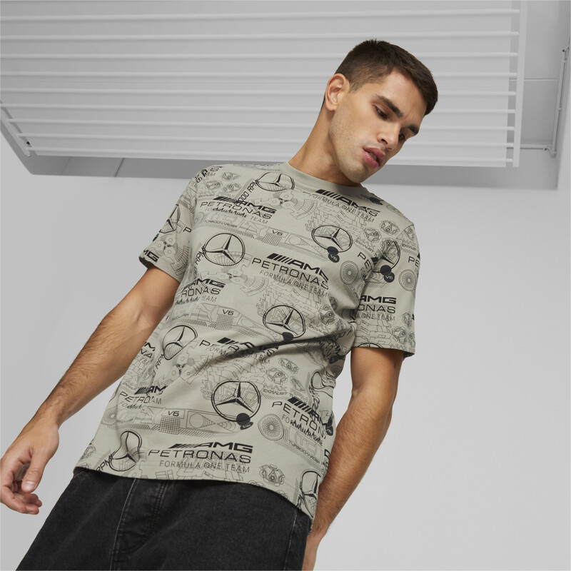 

Men's PUMA Mercedes AMG Petronas F1 All Over Print Regular Fit T-Shirt