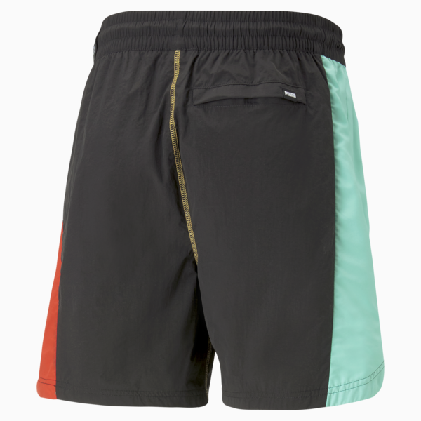Shorts de basketball Blocked Shot para hombre, PUMA Black-colorblock, large-ARG