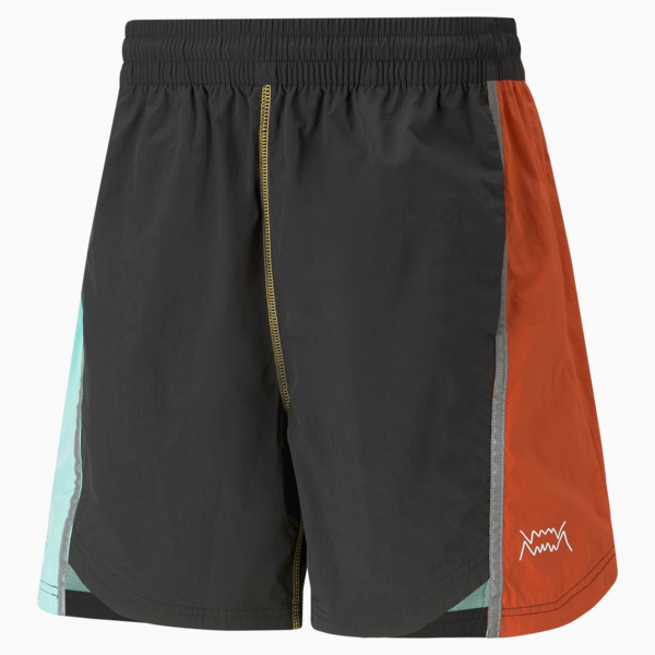 Shorts de basketball Blocked Shot para hombre, PUMA Black-colorblock, large-ARG