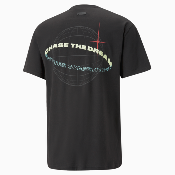 New Era Basketball Tee Men, PUMA Black, large-ZAF