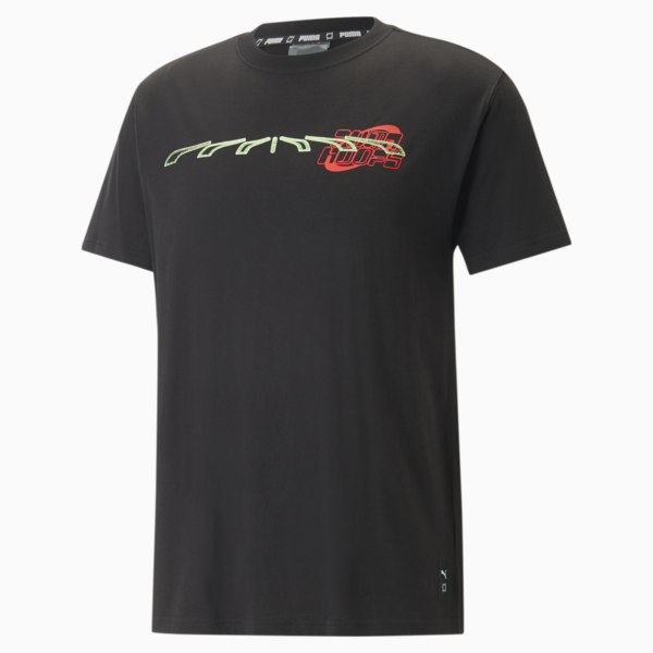 New Era Basketball Tee Men, PUMA Black, large-ZAF