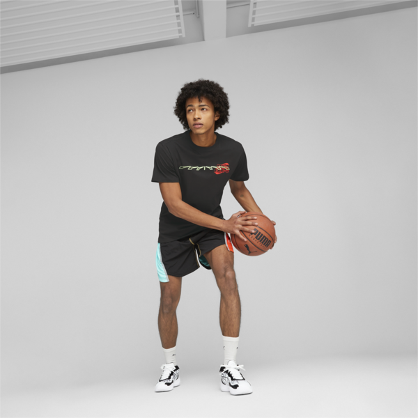 New Era Basketball Tee Men, PUMA Black, large-ZAF