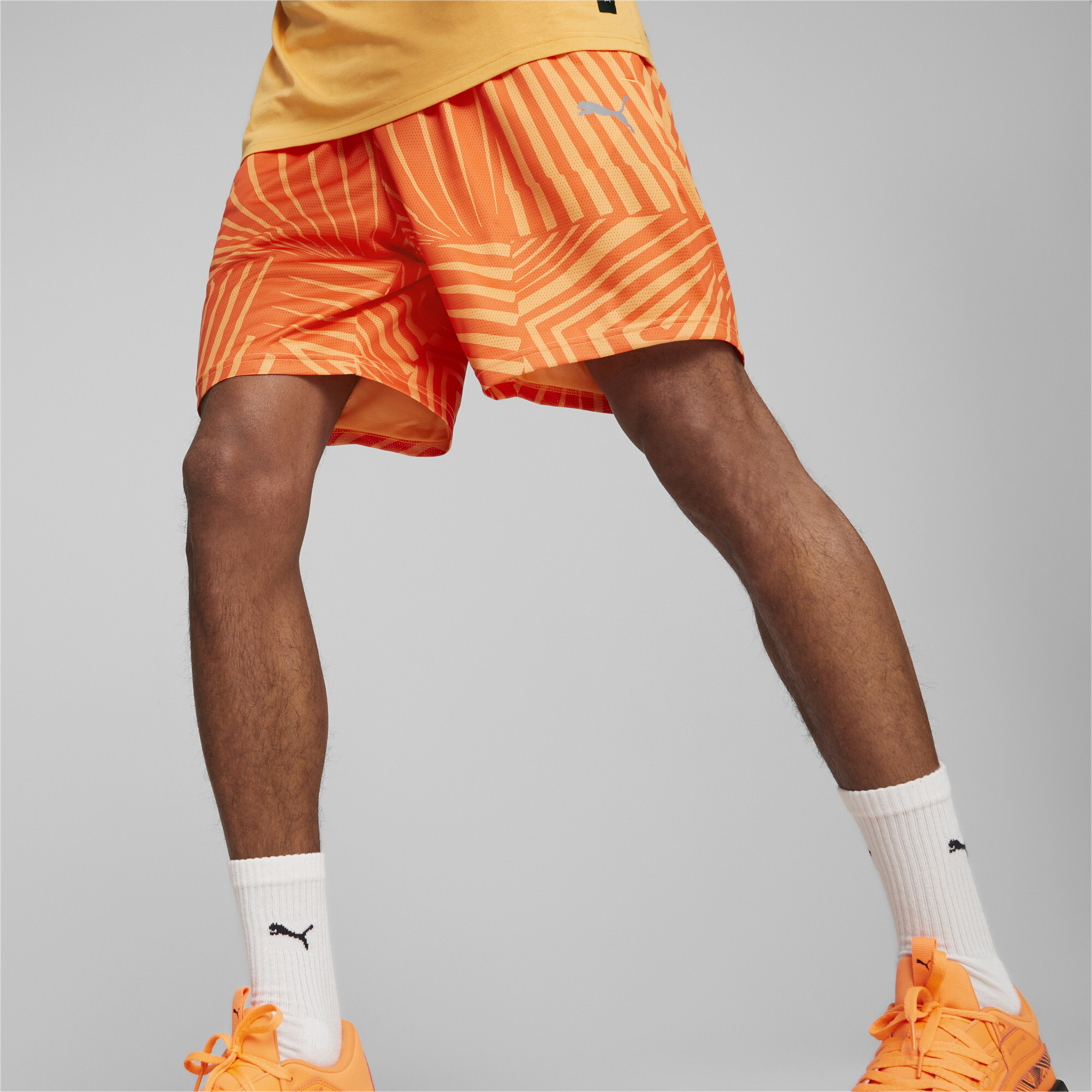 Baseline Printed Basketball Shorts Men orange PUMA