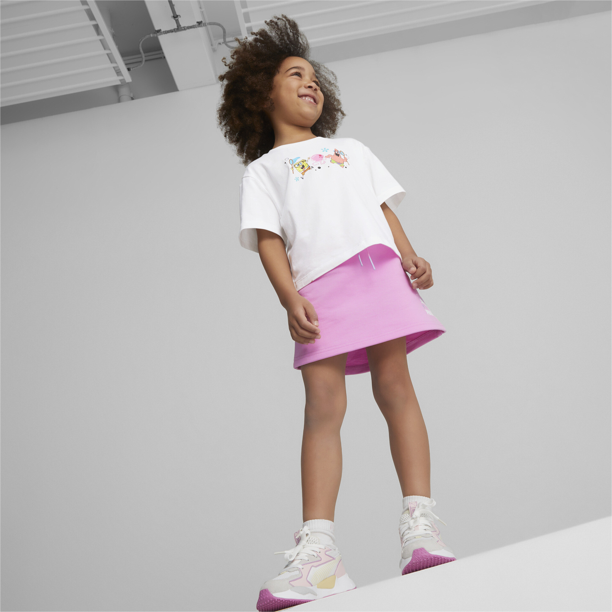 PUMA X SPONGEBOB T-Shirt Kids In White, Size 1-2 Youth
