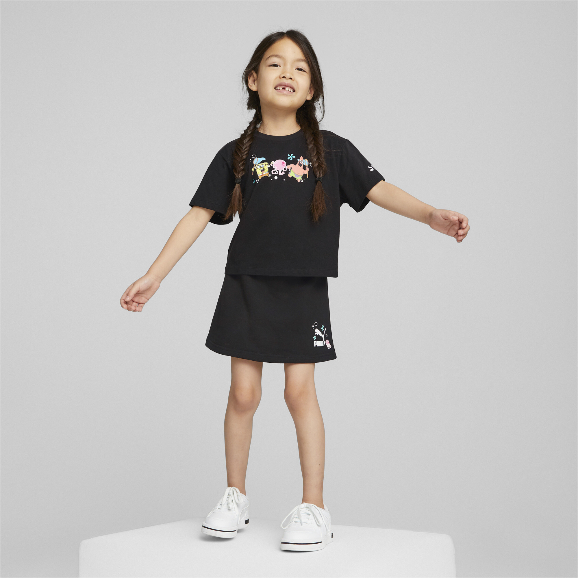 PUMA X SPONGEBOB Skirt Kids In Black, Size 11-12 Youth
