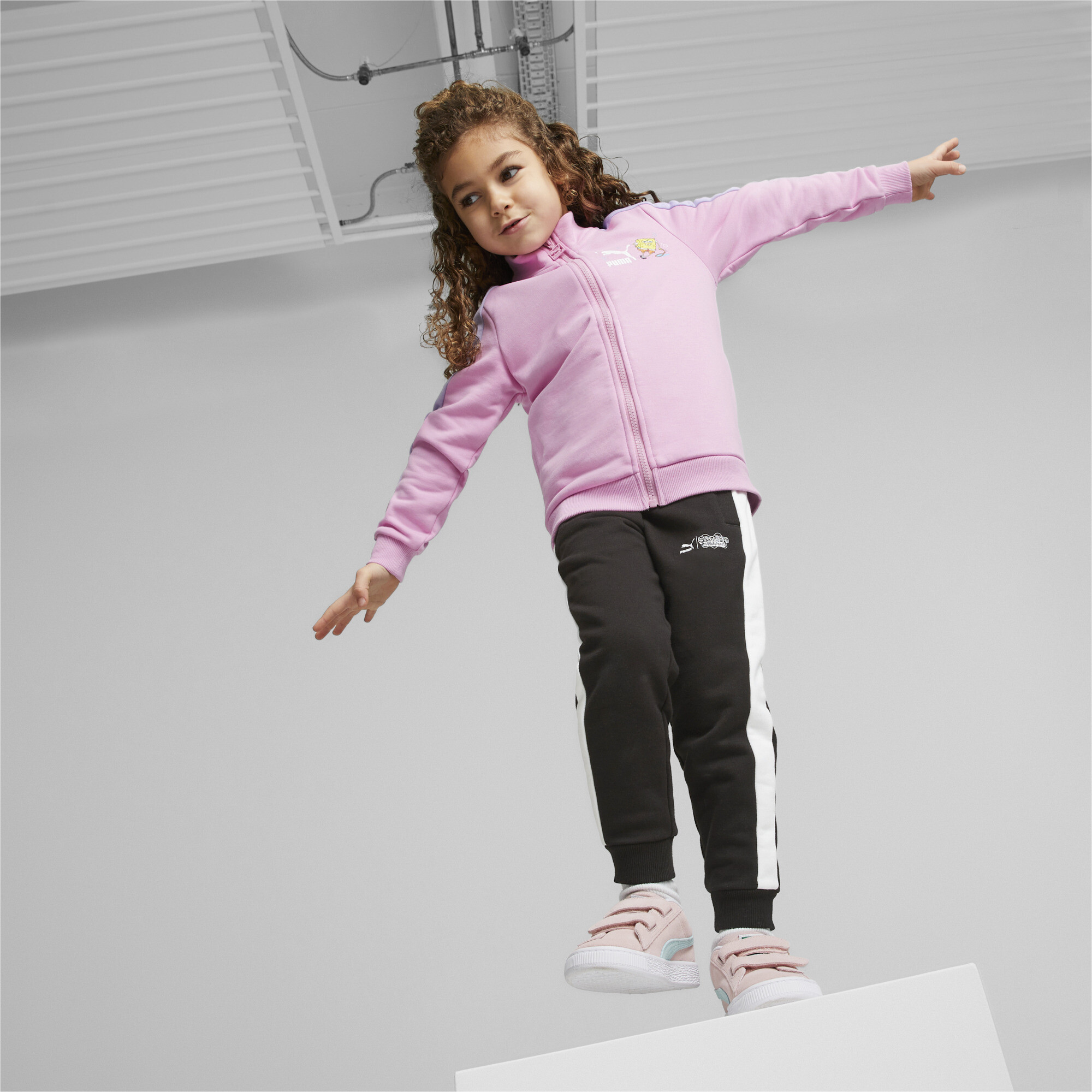 PUMA X SPONGEBOB T7 Jacket Kids In Pink, Size 11-12 Youth