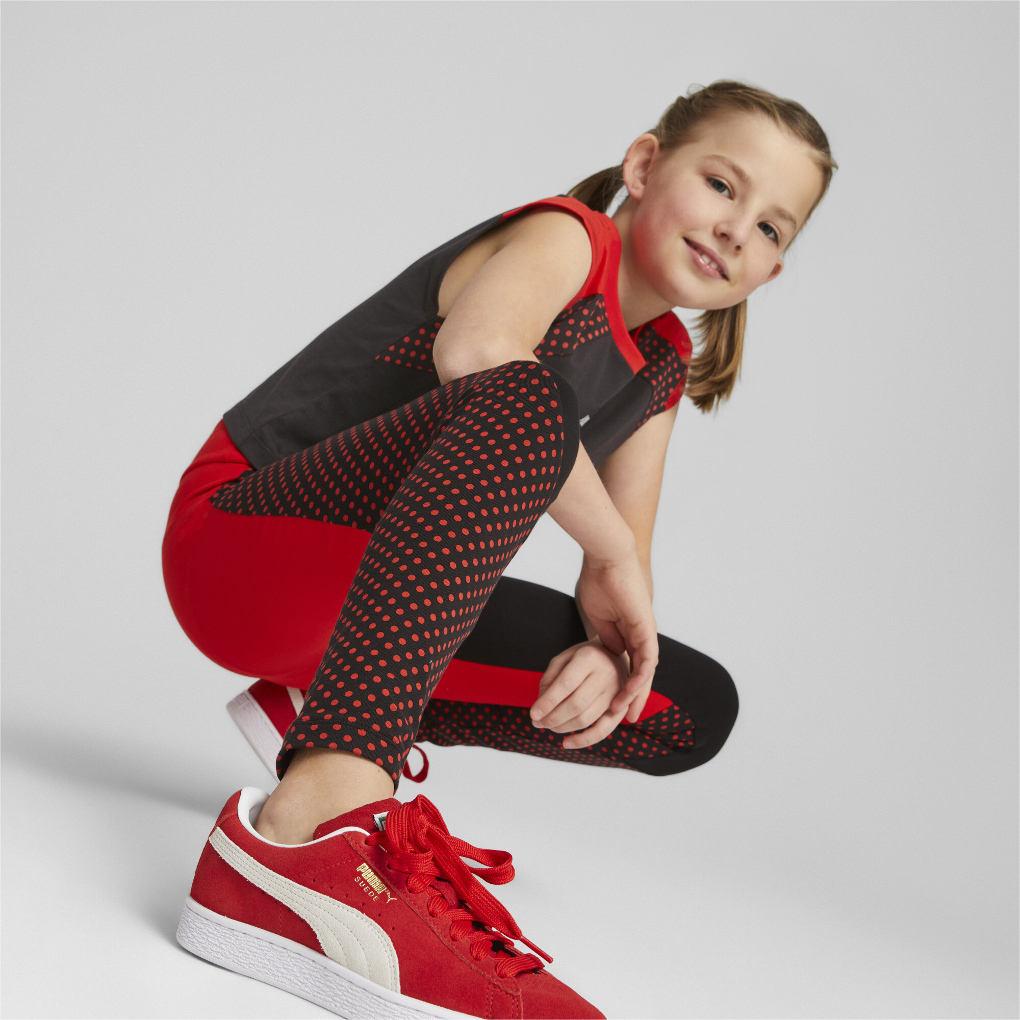 PUMA X MIRACULOUS Leggings In Black, Size 11-12 Youth