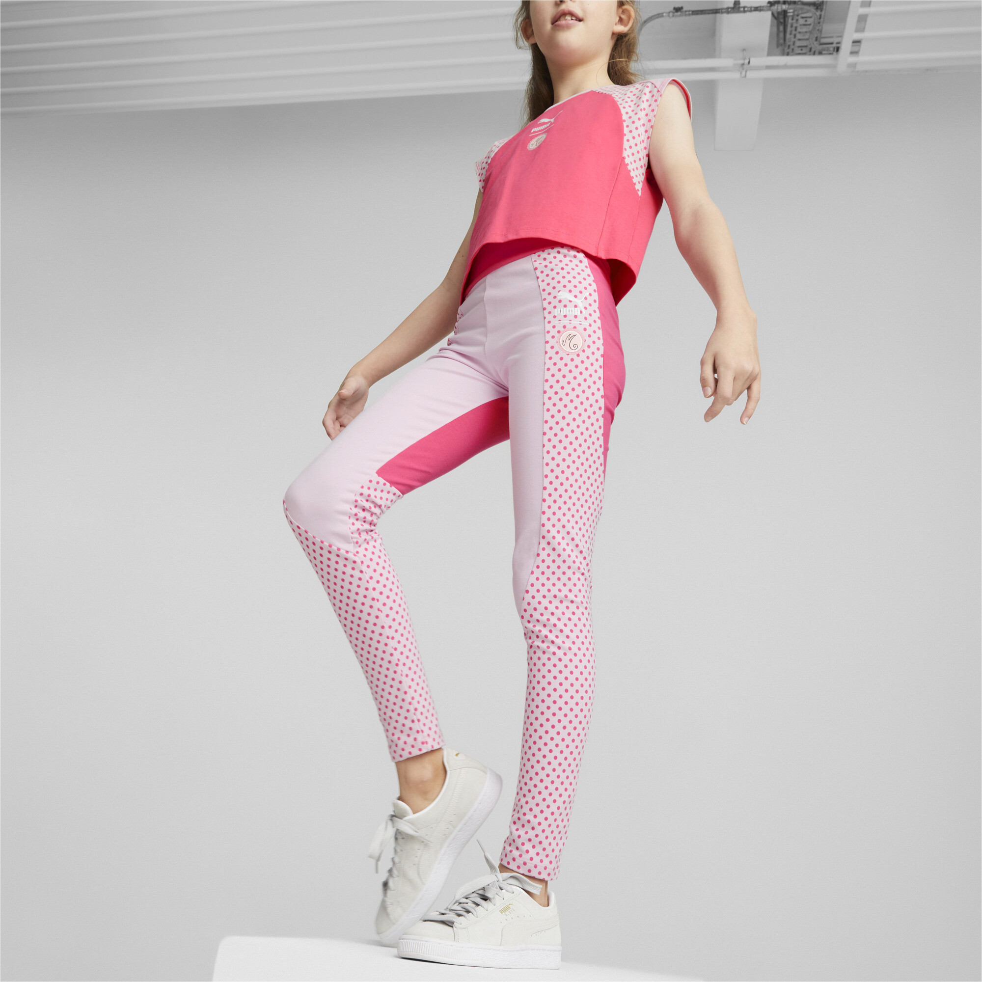 Puma X MIRACULOUS Leggings Youth, Pink, Size 15-16Y, Clothing