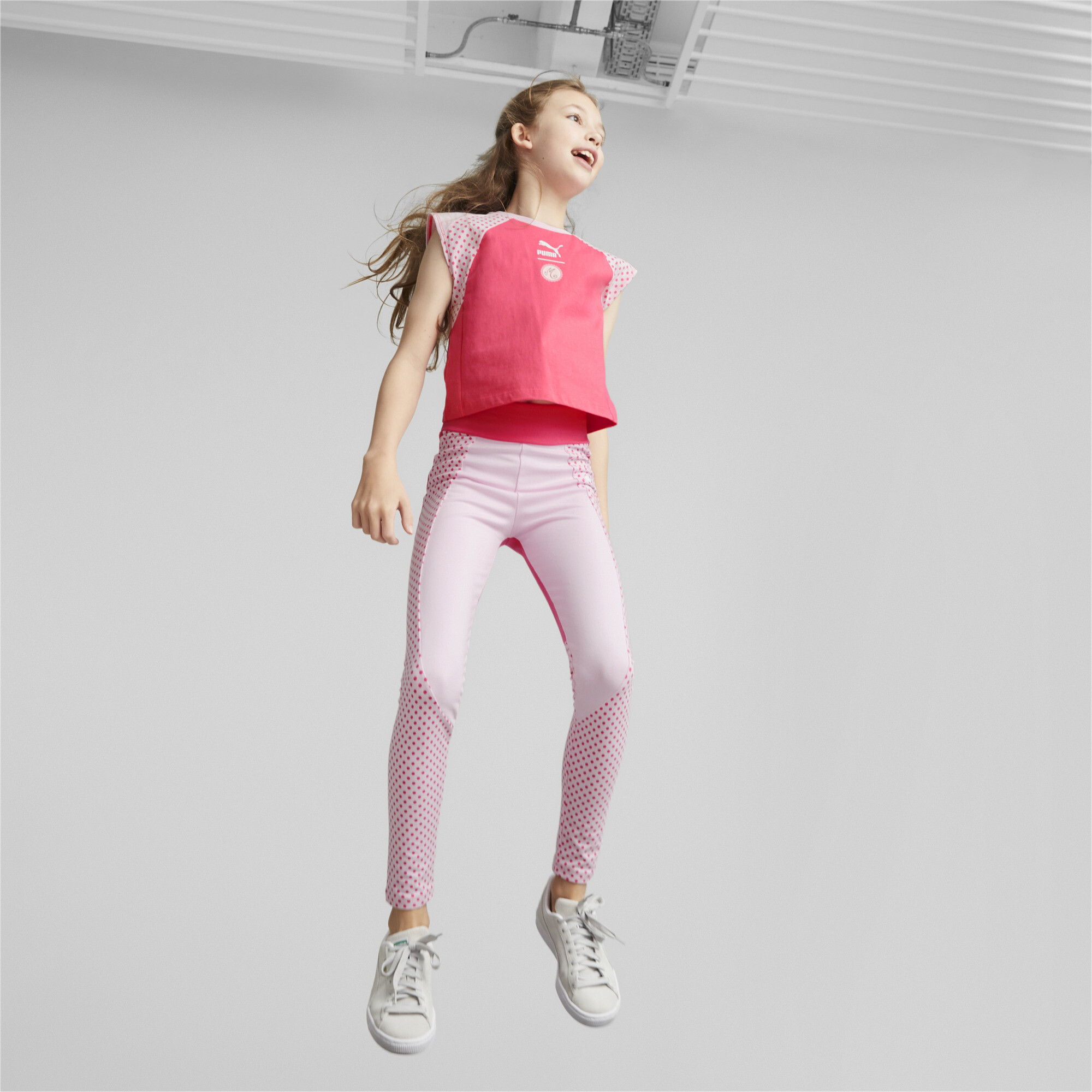 Puma X MIRACULOUS Leggings Youth, Pink, Size 9-10Y, Clothing