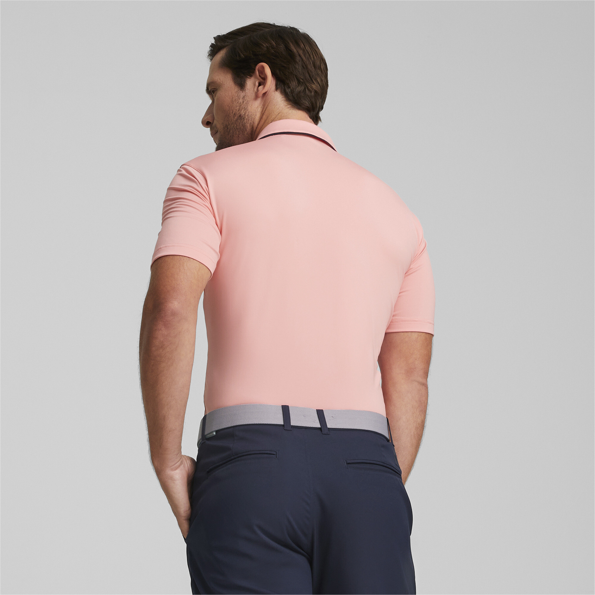 Men's Puma Mattr Bridges Golf Polo Shirt T-Shirt, Pink T-Shirt, Size XL T-Shirt, Clothing