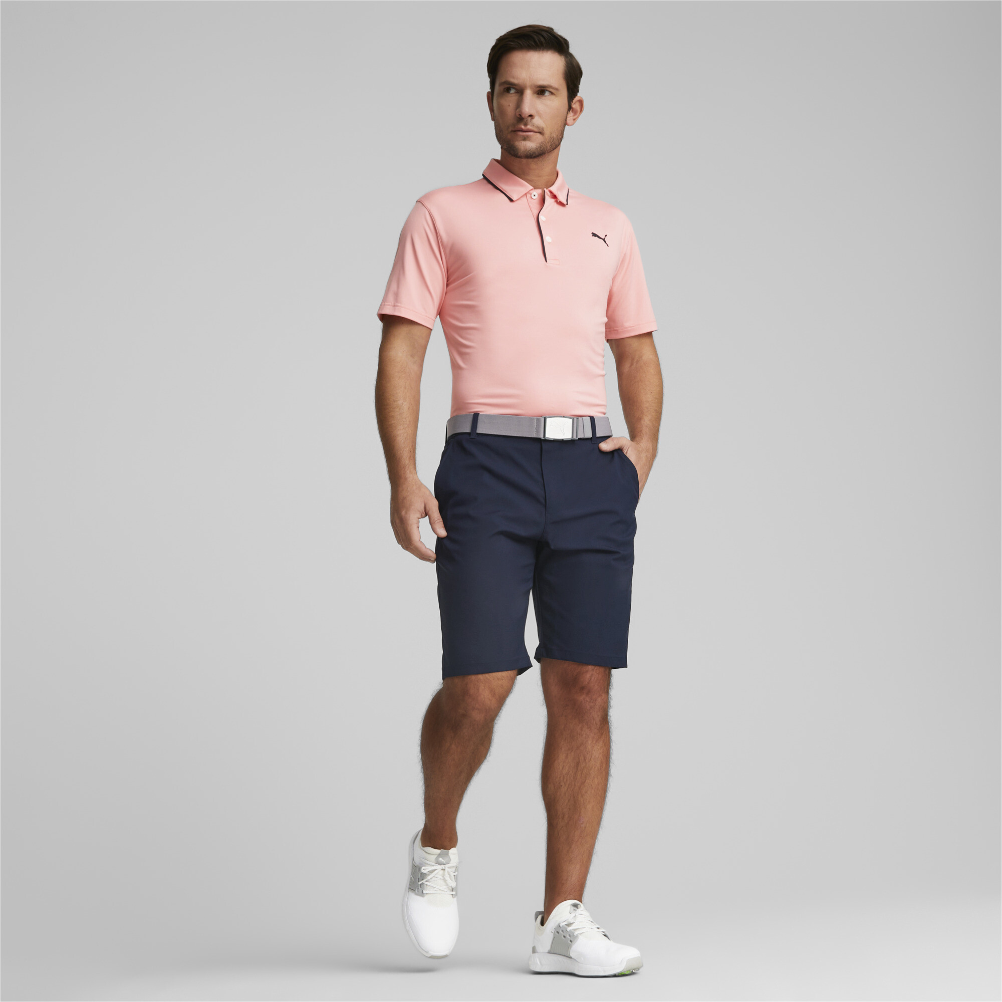 Men's Puma Mattr Bridges Golf Polo Shirt T-Shirt, Pink T-Shirt, Size XL T-Shirt, Clothing