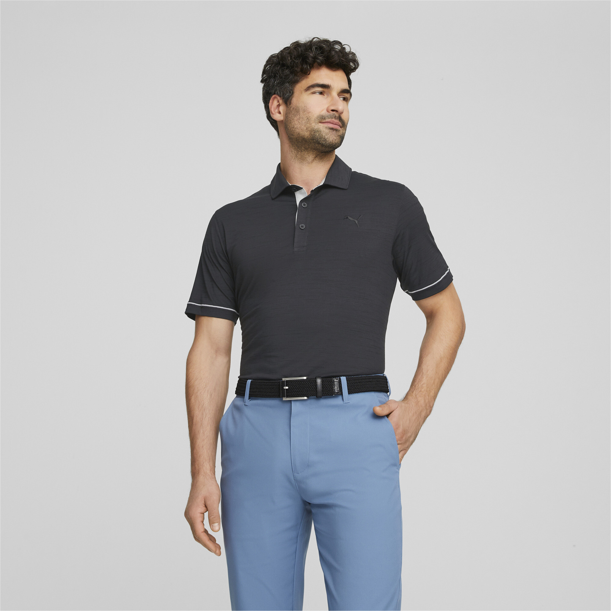 Men's Puma Cloudspun Haystack Golf Polo Shirt T-Shirt, Black T-Shirt, Size XL T-Shirt, Clothing