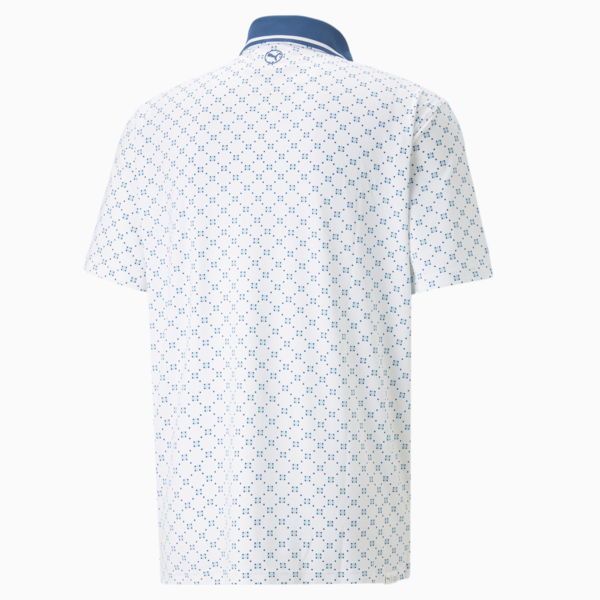 Mattr Rochester Golf Polo Shirt Men, Bright White-Lake Blue, large-ZAF