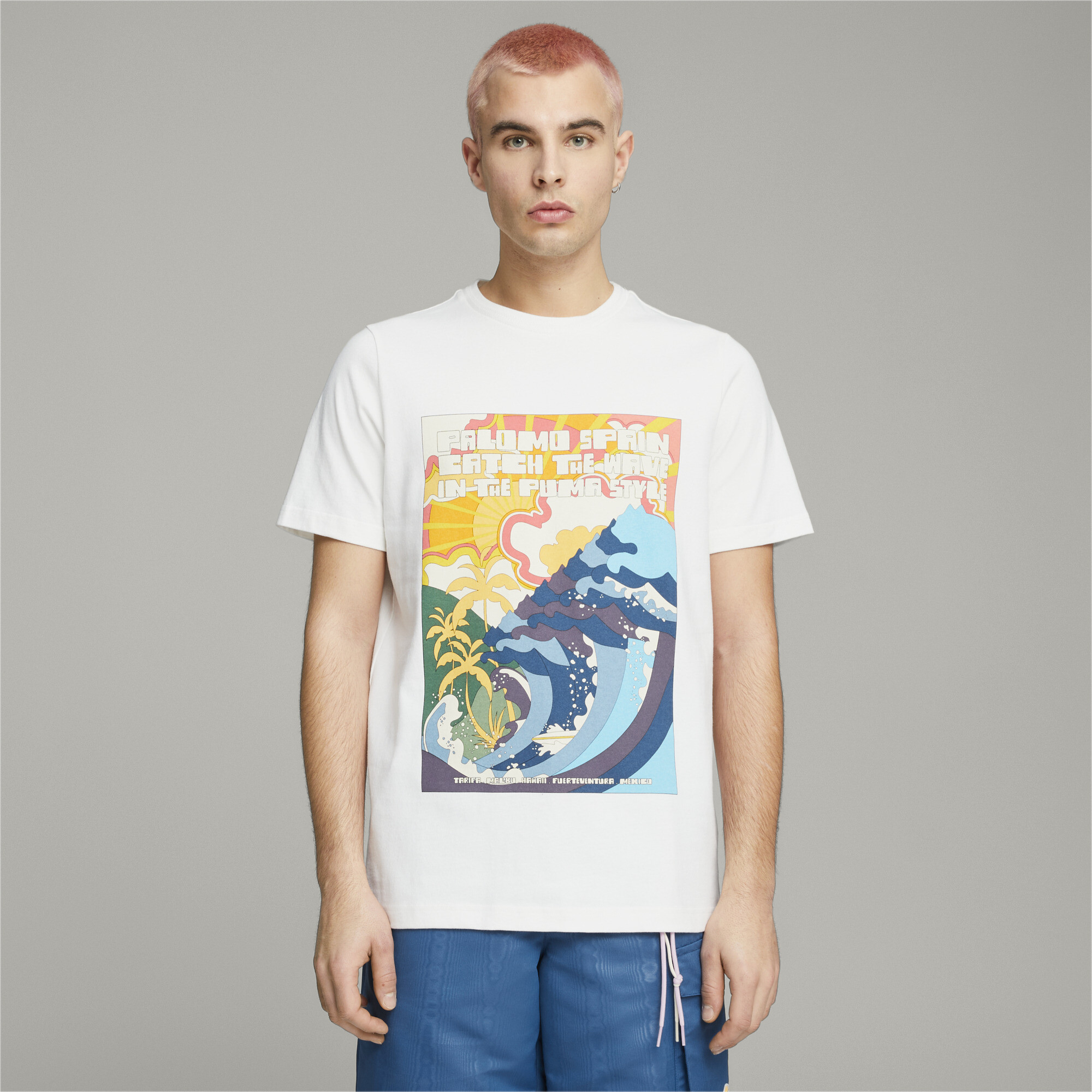 Men's PUMA X PALOMO Graphic T-Shirt In 20 - White, Size XS