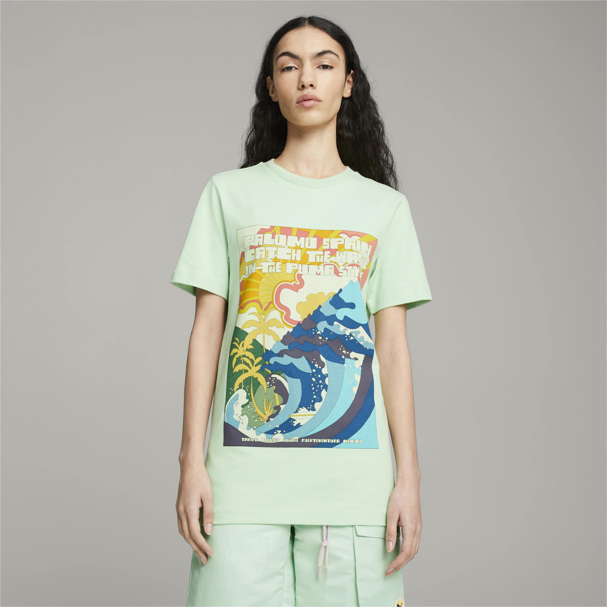 Men's PUMA X PALOMO Graphic T-Shirt In 40 - Green, Size XL