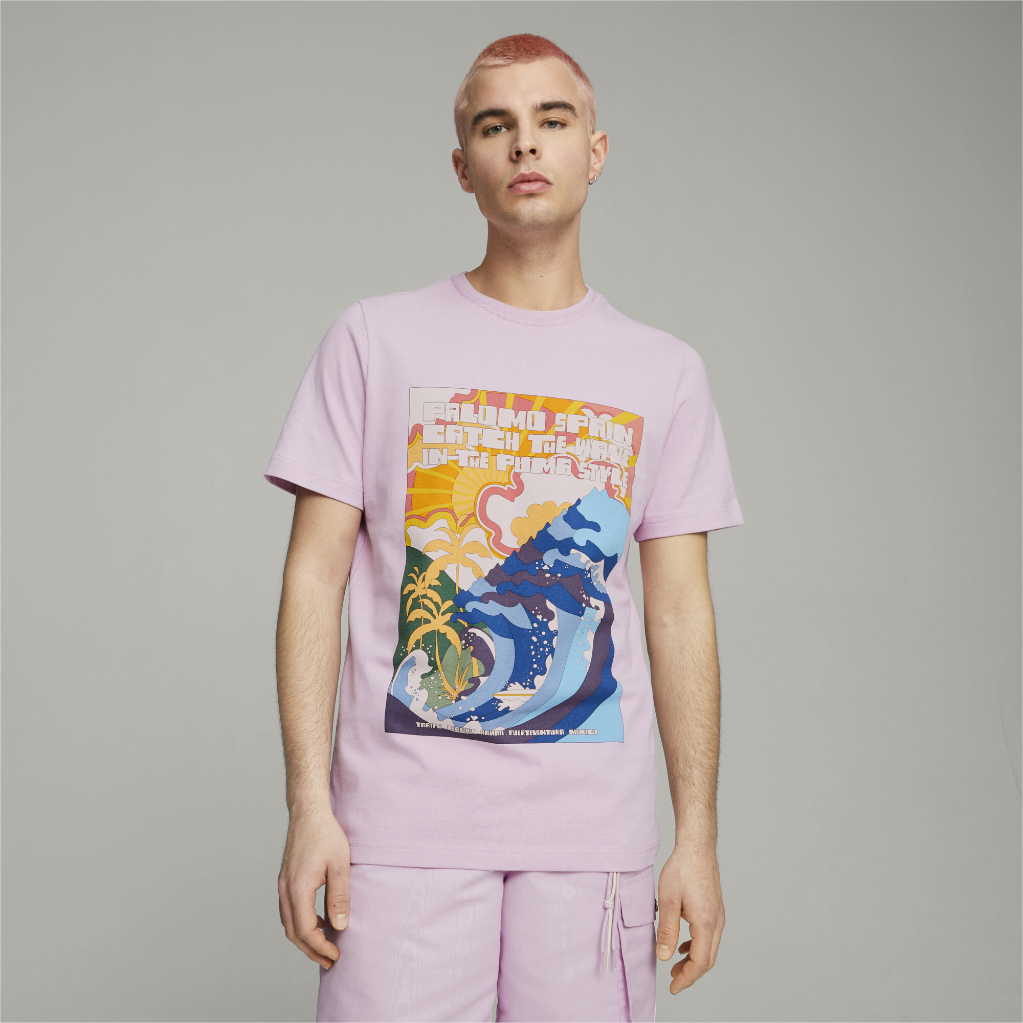 Men's PUMA X PALOMO Graphic T-Shirt In 70 - Pink, Size XL